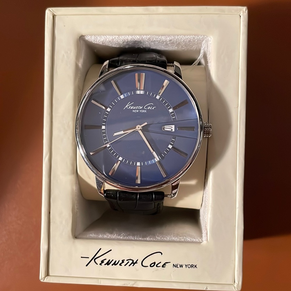 Kenneth Cole Leather Snakeskin Band Watch